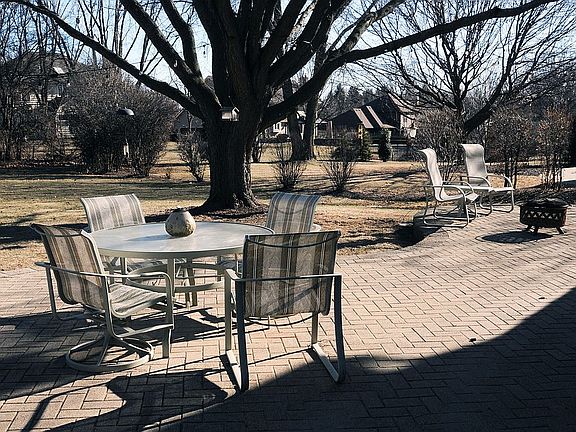 Large pavers brick patio 
