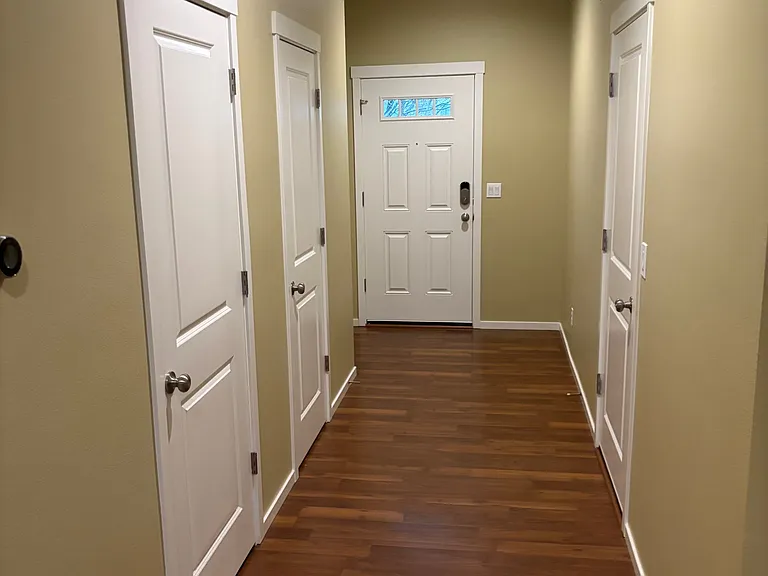 Hallway main floor, storage closets