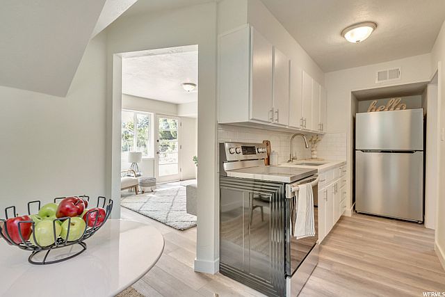 Dining area and kitchen