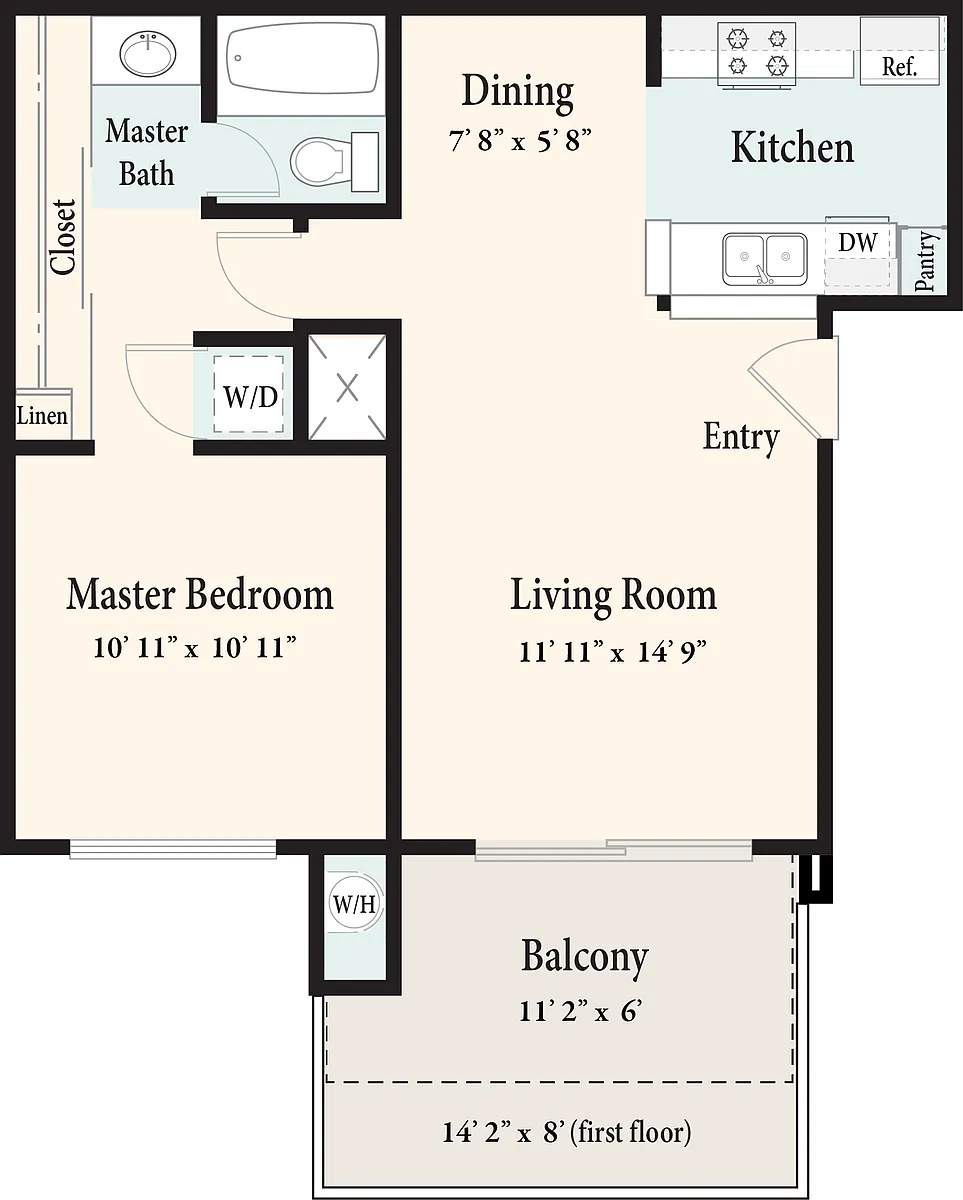 Floor plan 1/1D
