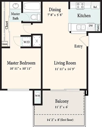 Floor plan 1/1D