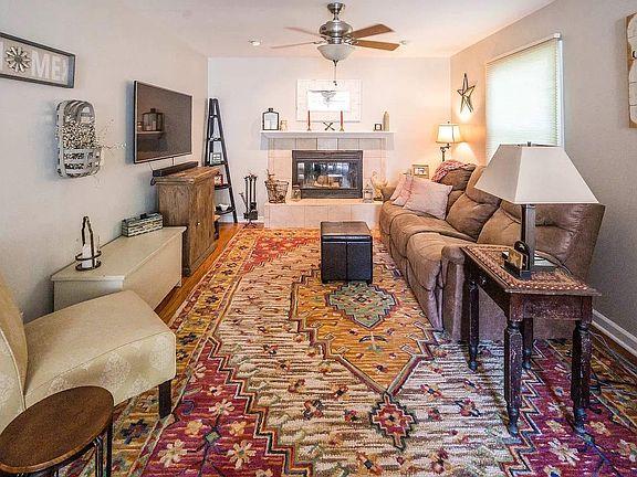 Living room with fireplace