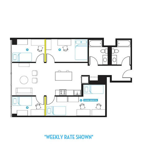 Floor plan 5 Person Shared