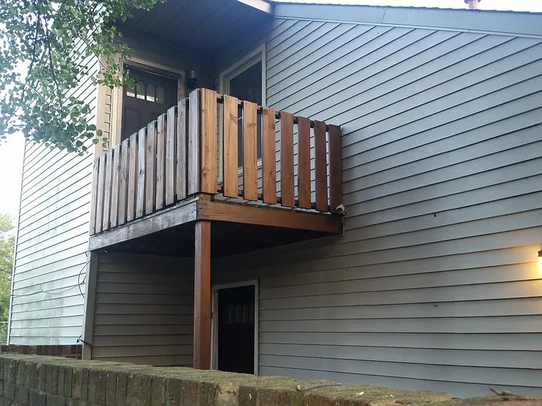 One of two private balconies; accessible from each room