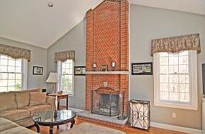 Beautiful Brick Fireplace