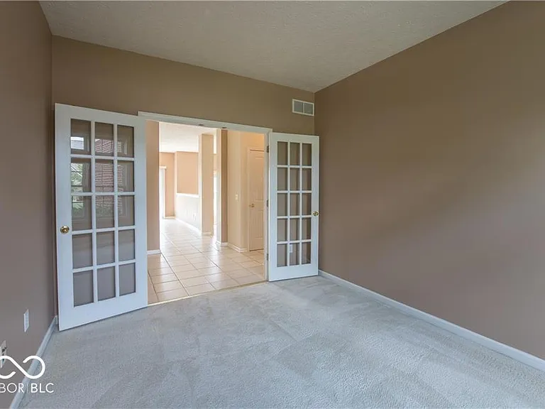 Office with french door on 1st floor