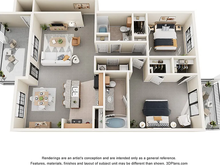 The Pacific Floor Plan | 2 Bedroom Apartment in Fort Worth | 1193 Sq Ft | Enclave on Golden Triangle The Pacific Floor Plan | 2 Bedroom Apartment in Fort Worth | 1193 Sq Ft | Enclave on Golden Triangle