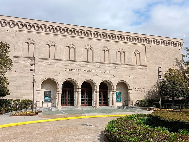 Chrysler Museum of Art : A world-class (and free!) art museum just a 14-minute drive away, featuring a massive glass collection and live glass-blowing studios.
