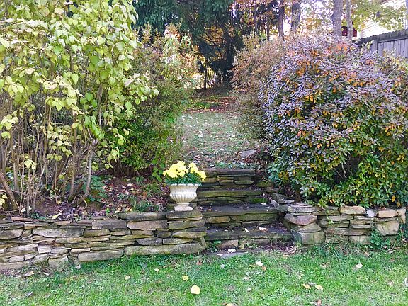Steps to upper yard