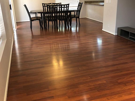 Living room opens to dining area and kitchen