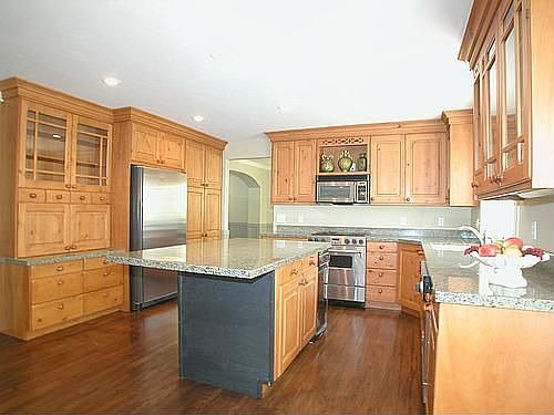 gorgous kitchen with granite counters