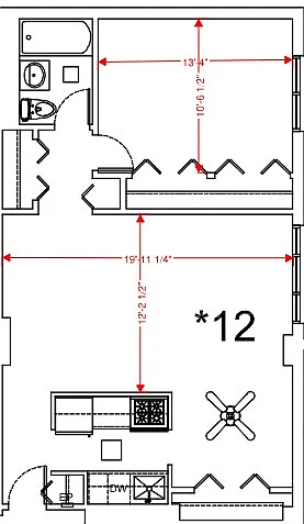 Floor plan One Bedroom