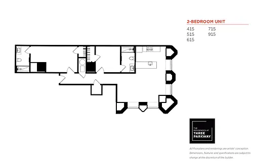 Floor plan 2bd - Style 1