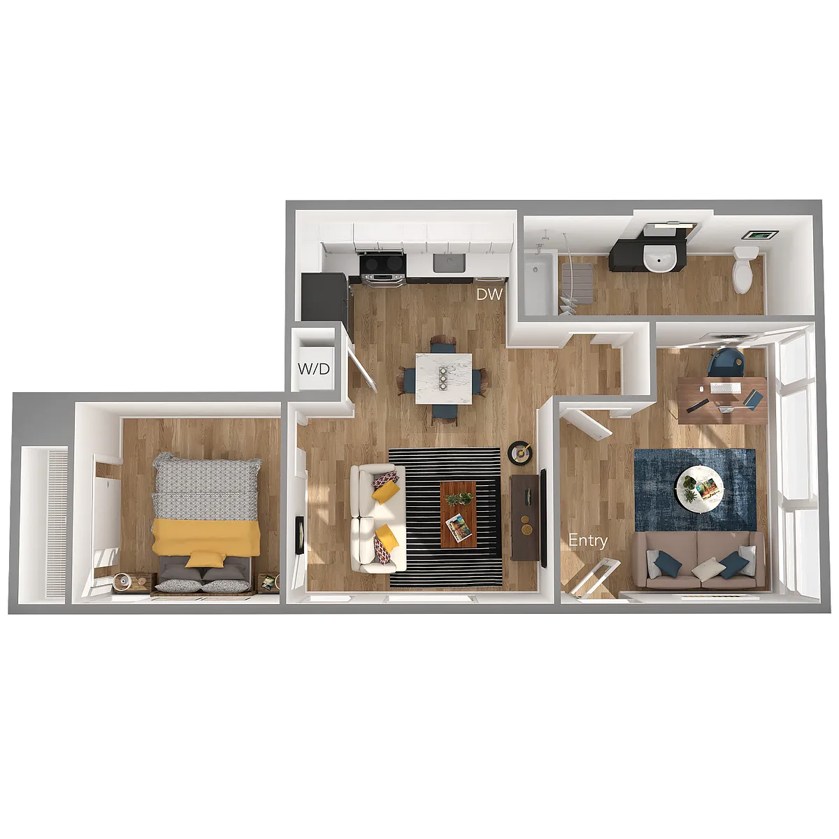 Floor plan 1x1 LW S