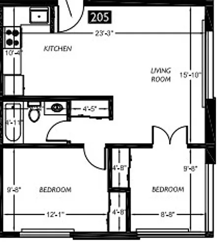 Floor plan 205