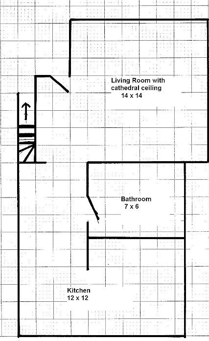 Downstairs. Bathroom being remodeled with all white tile on floor and walls, new white porcelain pedestal sink, and new shower. Other items such as light fixtures will also be replaced. Remodel may still be in need of finishing touches after move in.