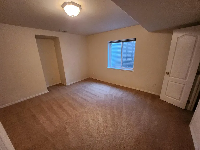 Basement bedroom with huge walk in closet