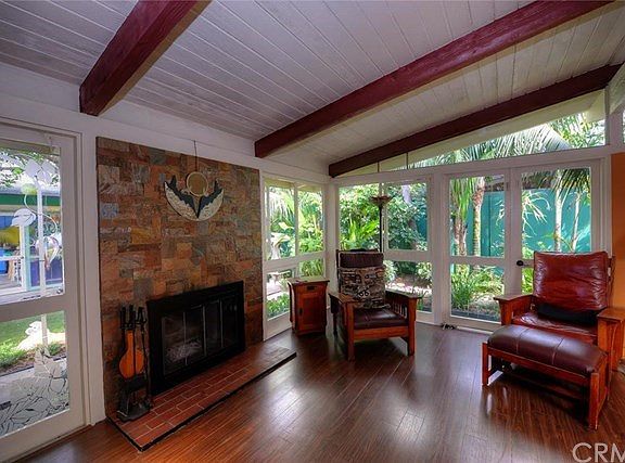 Custom Slate faced Fireplace.
