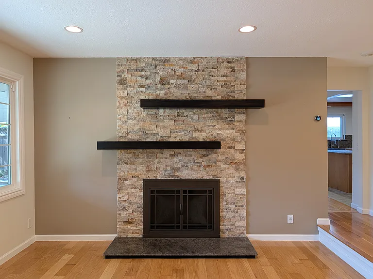Fireplace.