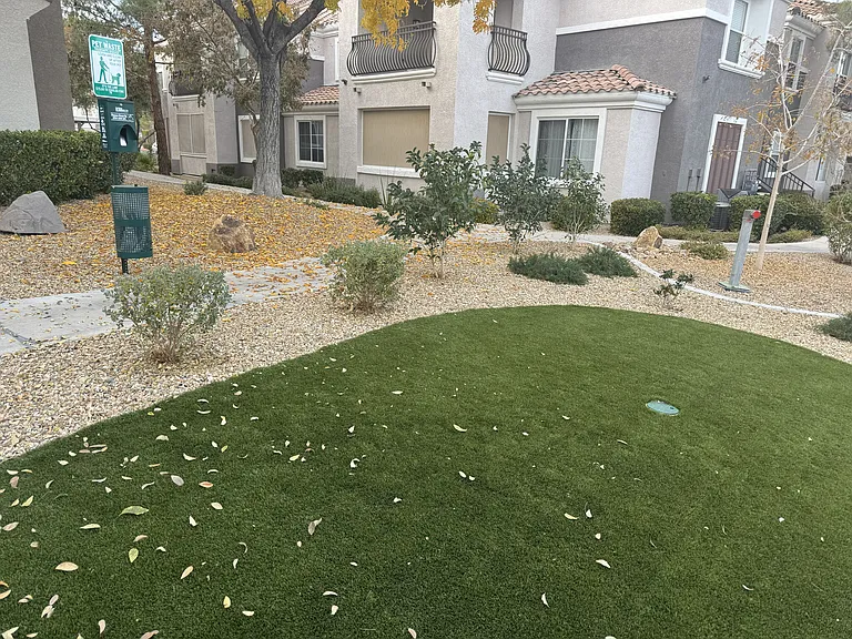 Pet area right in front of the condo.