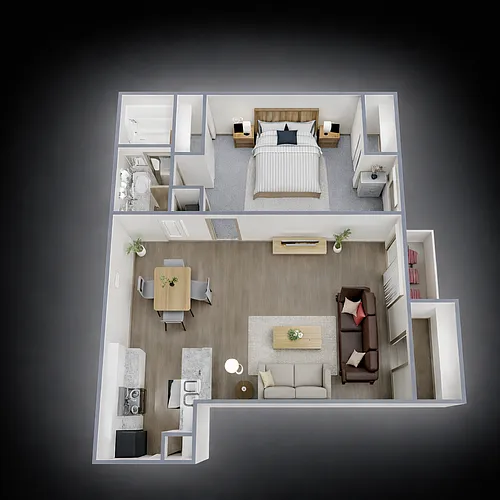 Floor plan 1 Bed 1 Bath
