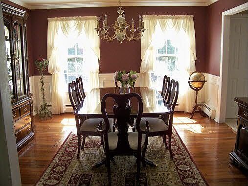 Impressive dining room with hard wood floors