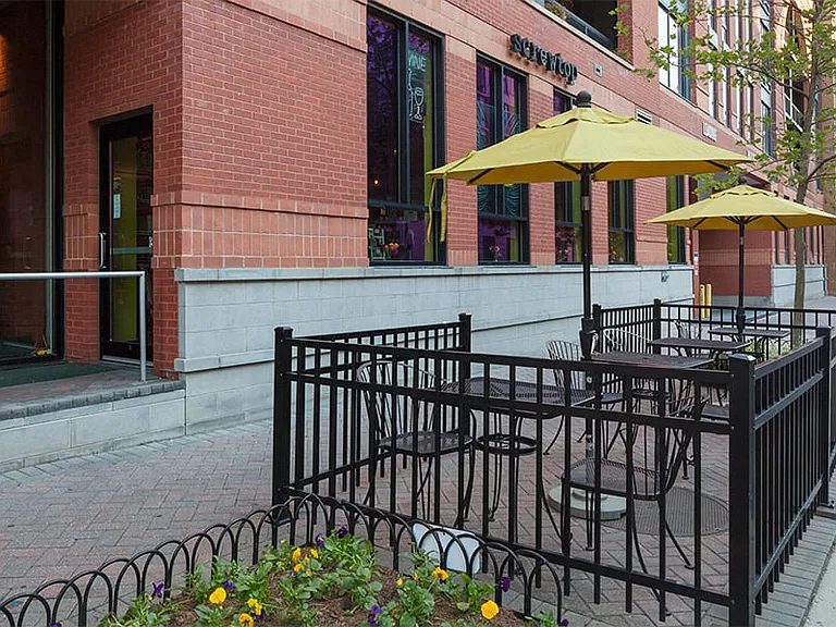 Enjoy outdoor seating at Screwtop Wine Bar