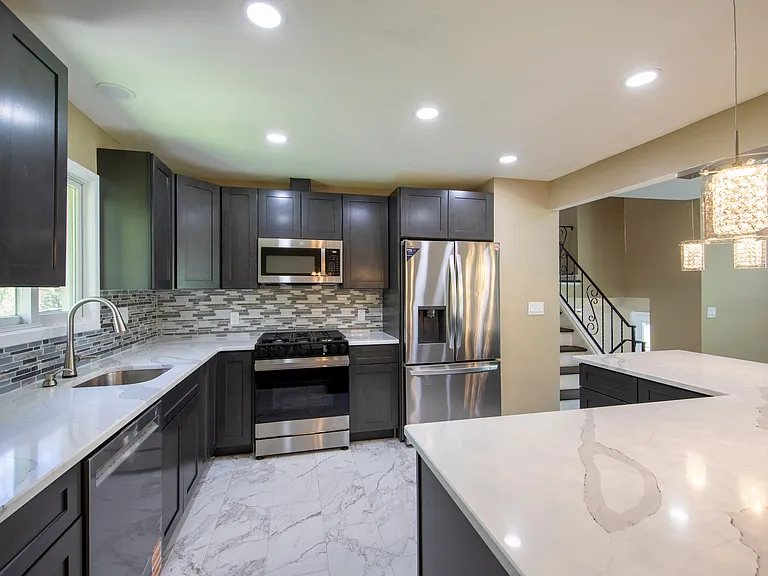 Fully renovated kitchen with modern finishes