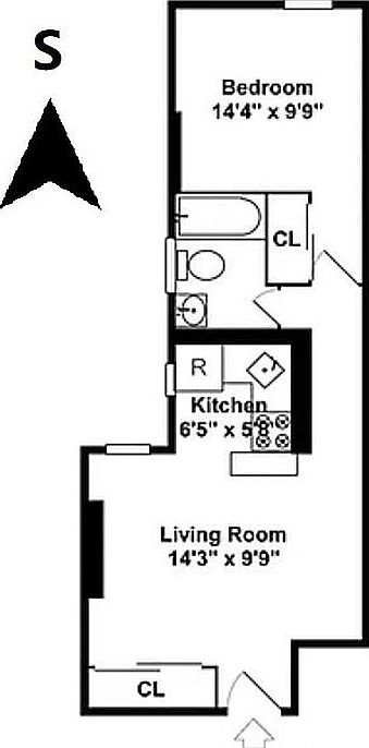 1st image of 348 W 56th St APT 4B