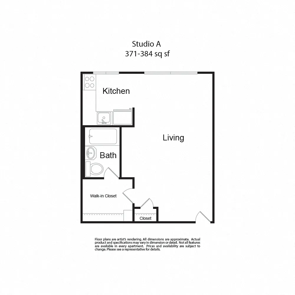 Floor plan Studio A