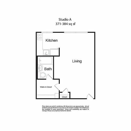 Floor plan Studio A