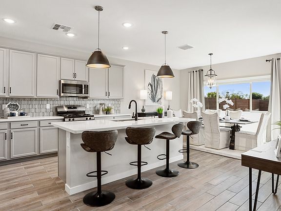 Kitchen adjacent to dining area