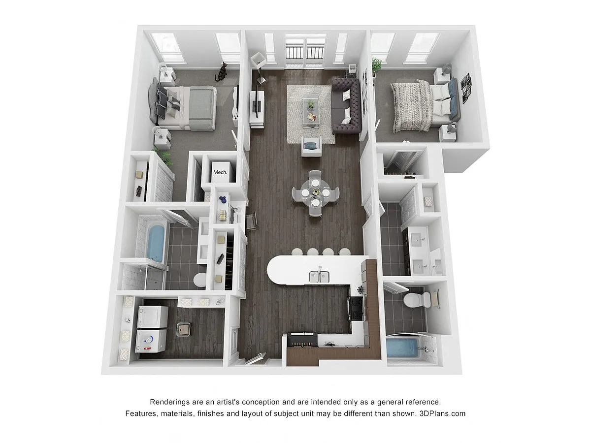 Floor plan 2 Bedroom C