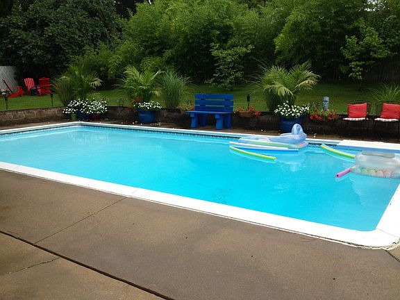 with large covered patio