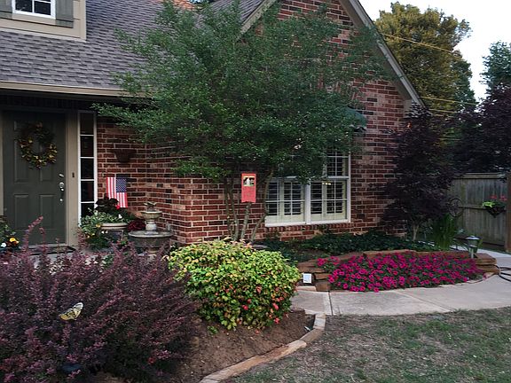Landscaped flower beds