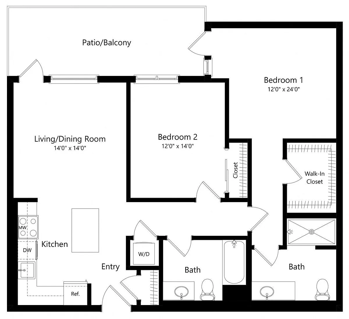 Floor plan 2J-1