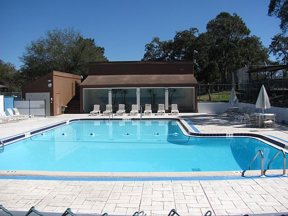 Heated pool for residents