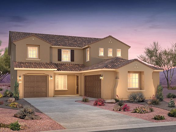 Exterior rendering of the Starwood shown in design style A featuring both a single and two car garag