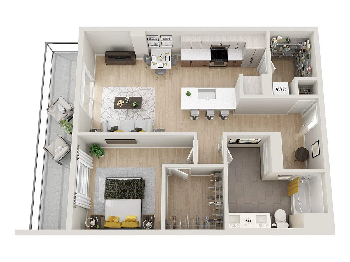 Floor plan 1X1 F