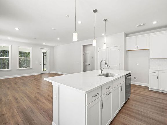 Oversized Kitchen Island with Pendants