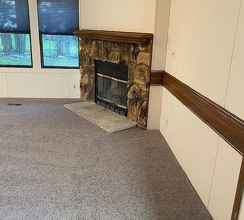 Fireplace in Living area.