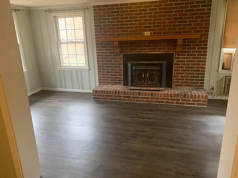 Family room with fireplace