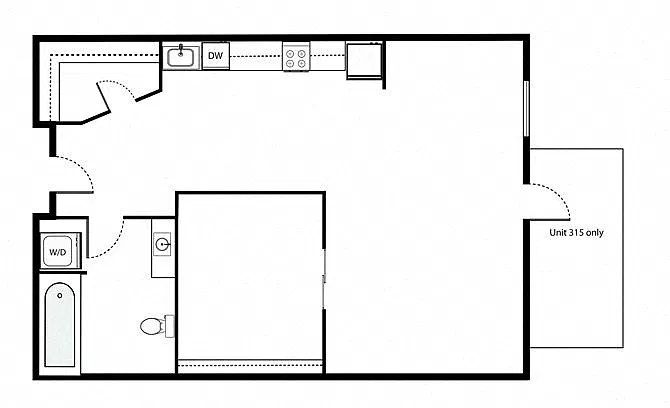 Floor plan Open 1x1 - O3