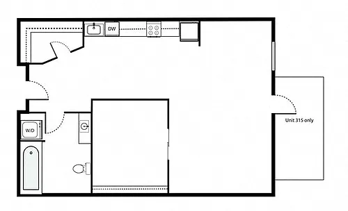Floor plan Open 1x1 - O3