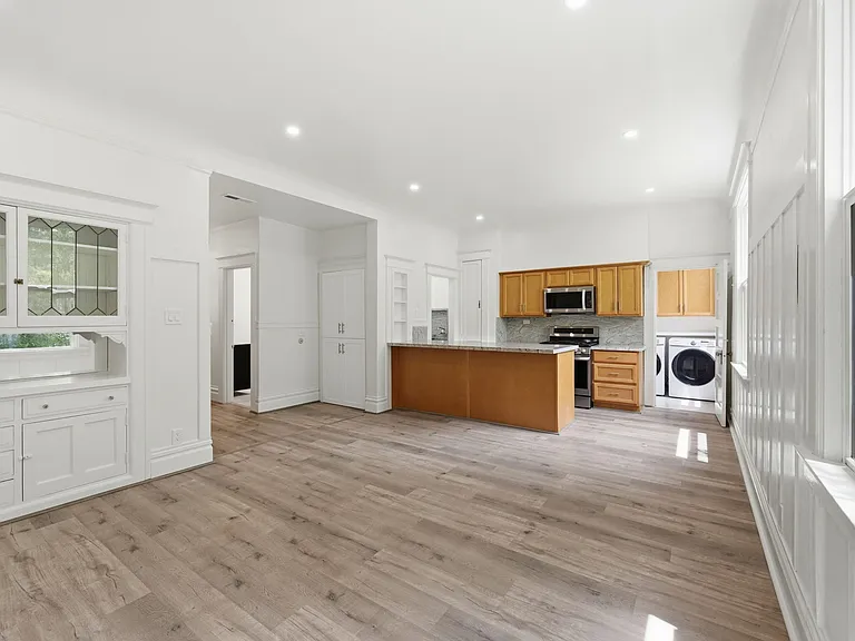 View of Open Concept Living Room to Kitchen