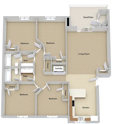 Floor plan Four Bedroom