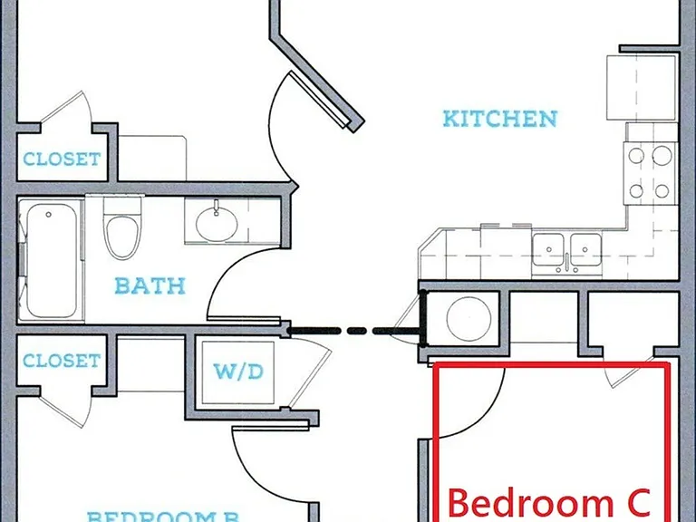 Bedroom C available to lease Bedroom C available to lease