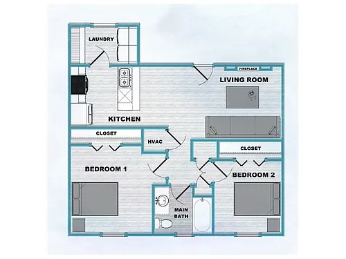 Floor plan 2x1 Premium