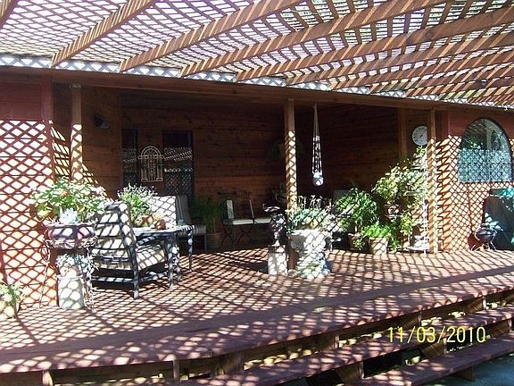 Large deck that is partially covered