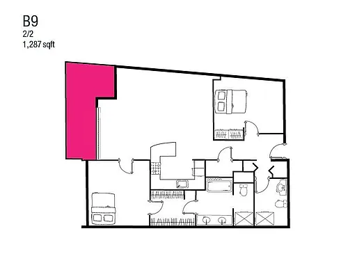 Floor plan Two Bedroom